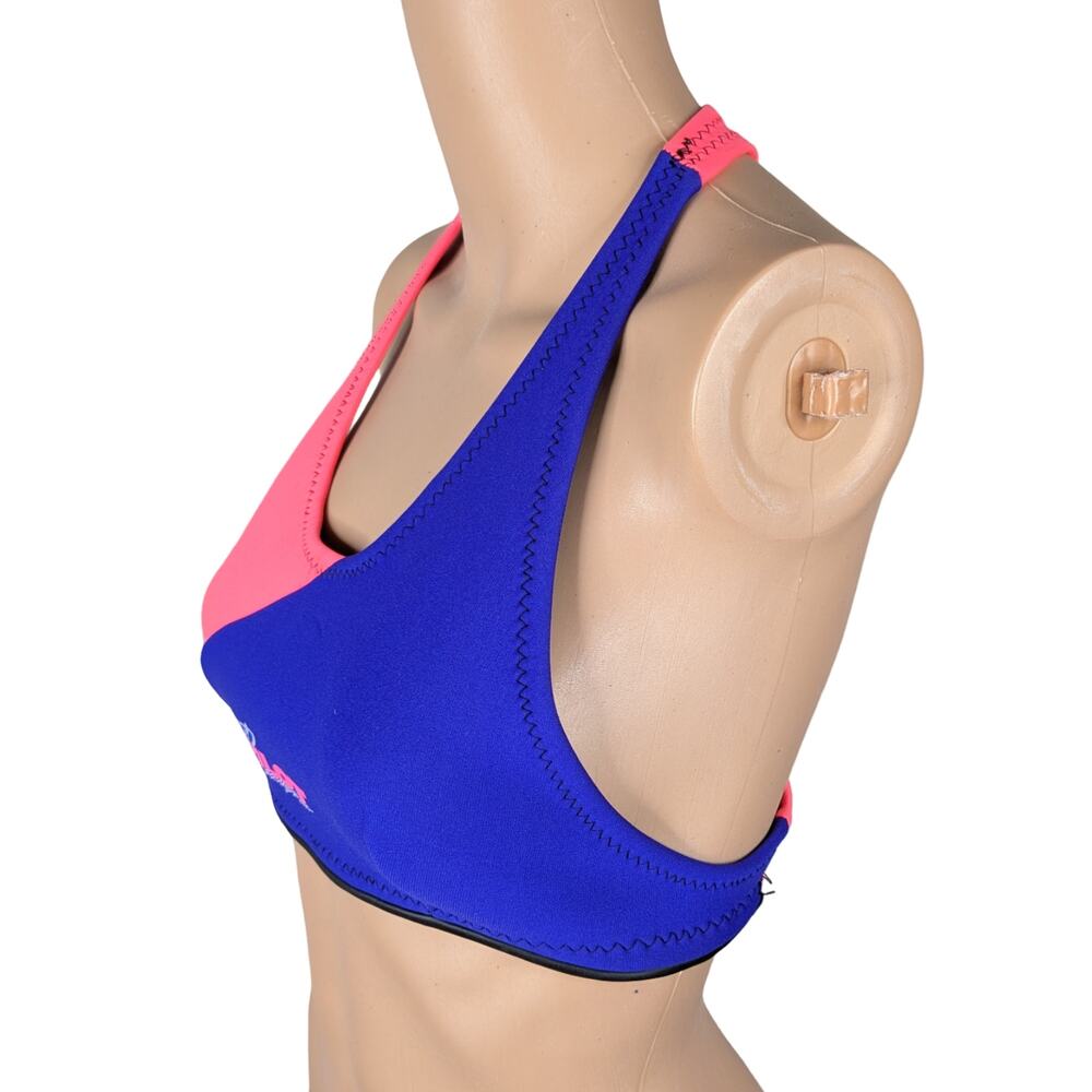 Vintage 80s Jet Pilot Neoprene Scuba Bikini Set High Cut Surf Swimsuit Top S - Picture 5 of 13